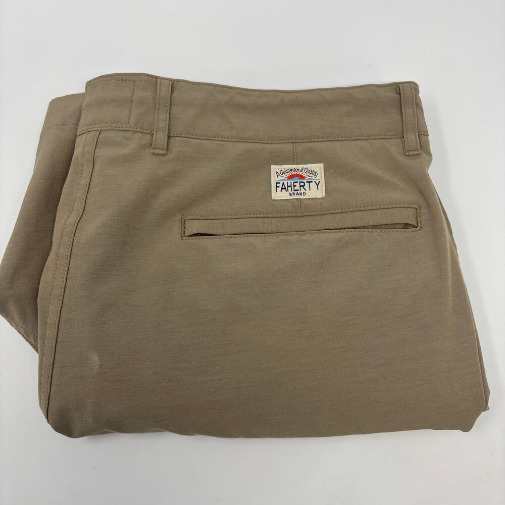 Faherty Mens Sz36x7 Light Brown Drawstrings All Day Shorts